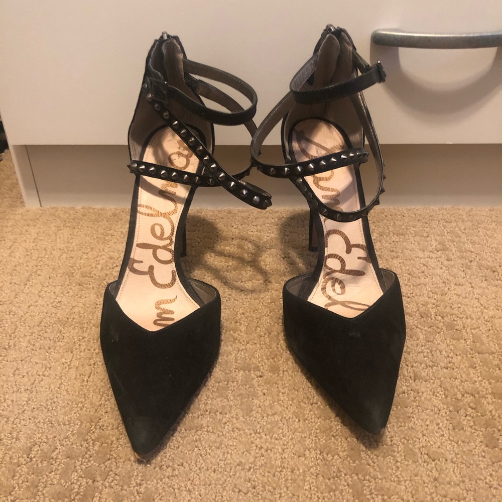 Sam Edelman ankle zip suede pump